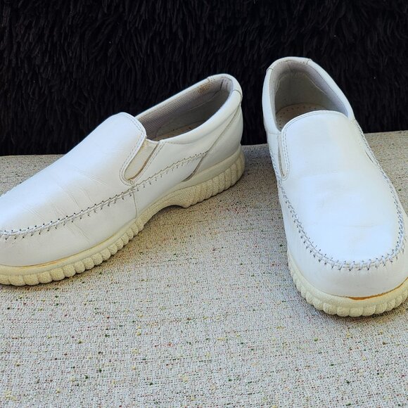 Spring Step Shoes White Leather Upper Slip On Women Sneaker Size 10 - Picture 4 of 15